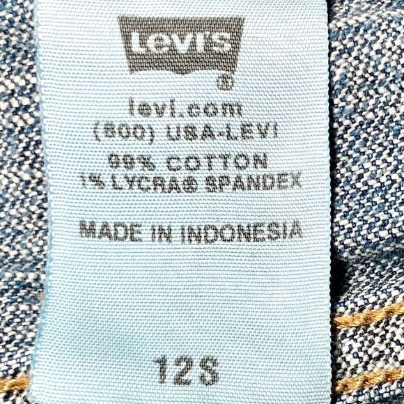 Levi’s 505 Vintage Straight Leg Jeans in Distressed Blue Wash Women’s 12S - Picture 9 of 9